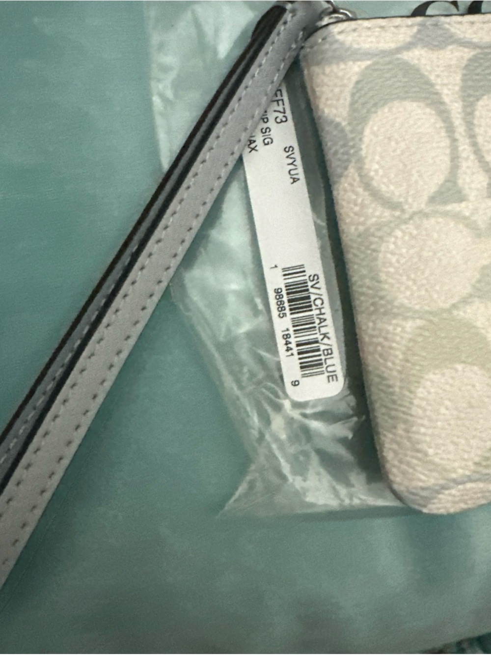 Super Cute Coach Wristlet,New,Chalk/Silver/Blue - Picture 3 of 5